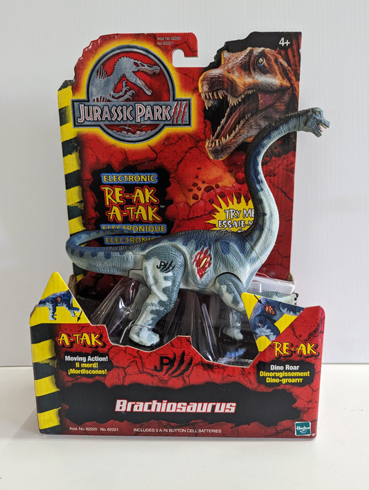2001 Hasbro Jurassic Park III Electronic RE-AK A-TAK Brachiosaurus New