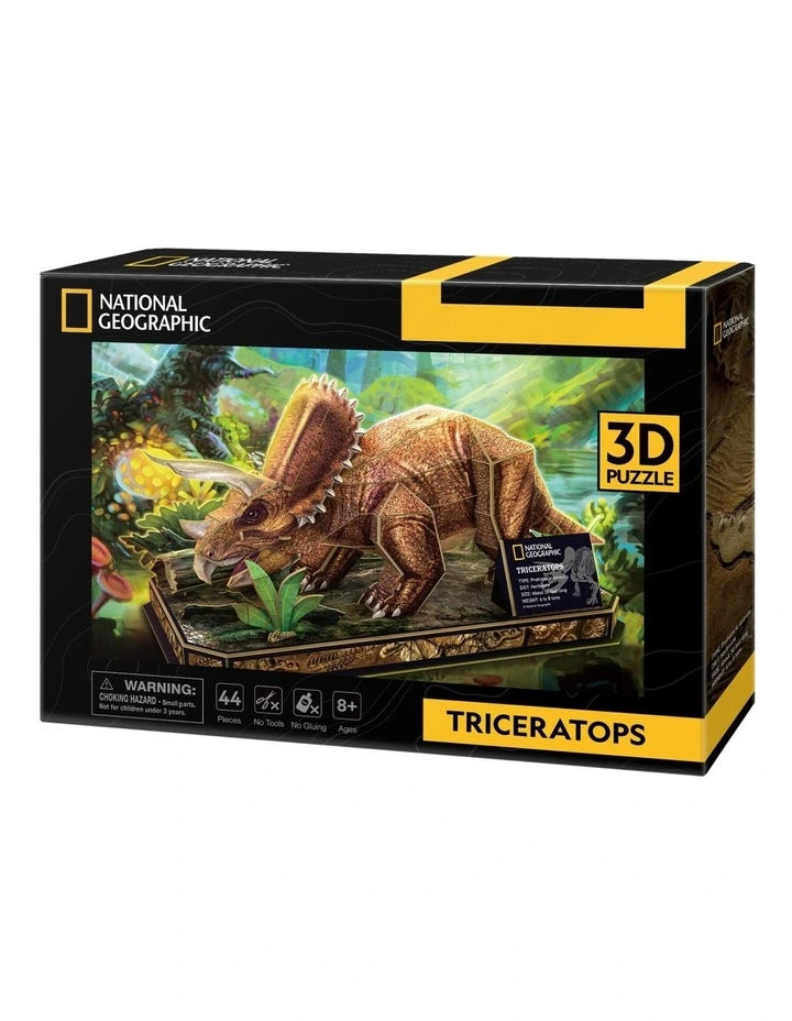 National Geographic Puzzle 3D Triceratops Model Kit