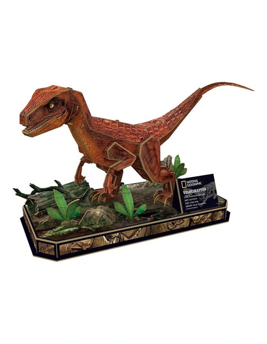 National Geographic Puzzle 3D Velociraptor Model Kit