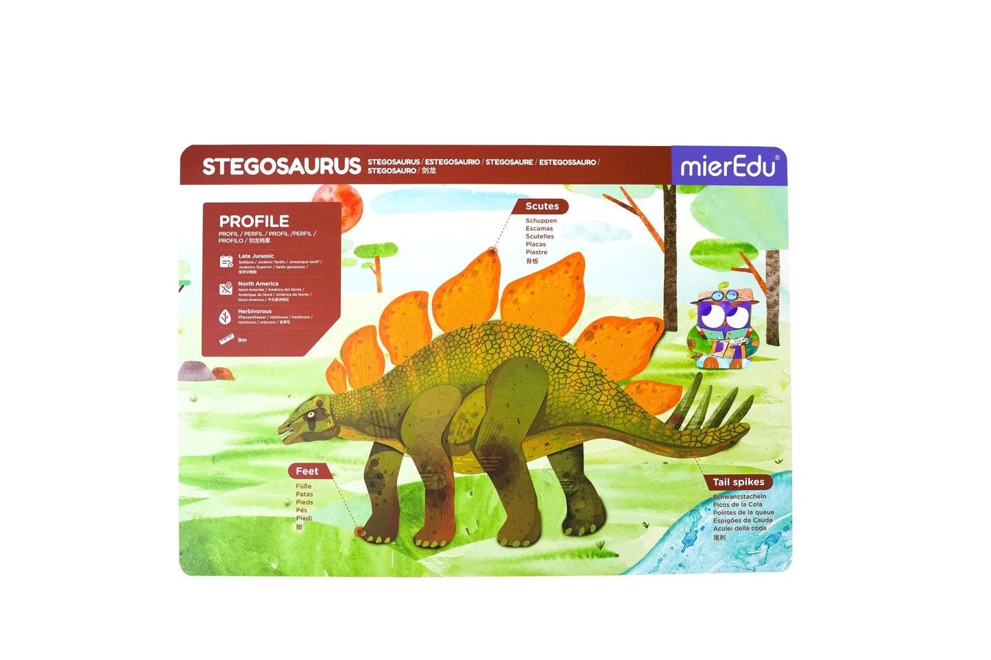 Magnetic pad - Stegosaurus Puzzle