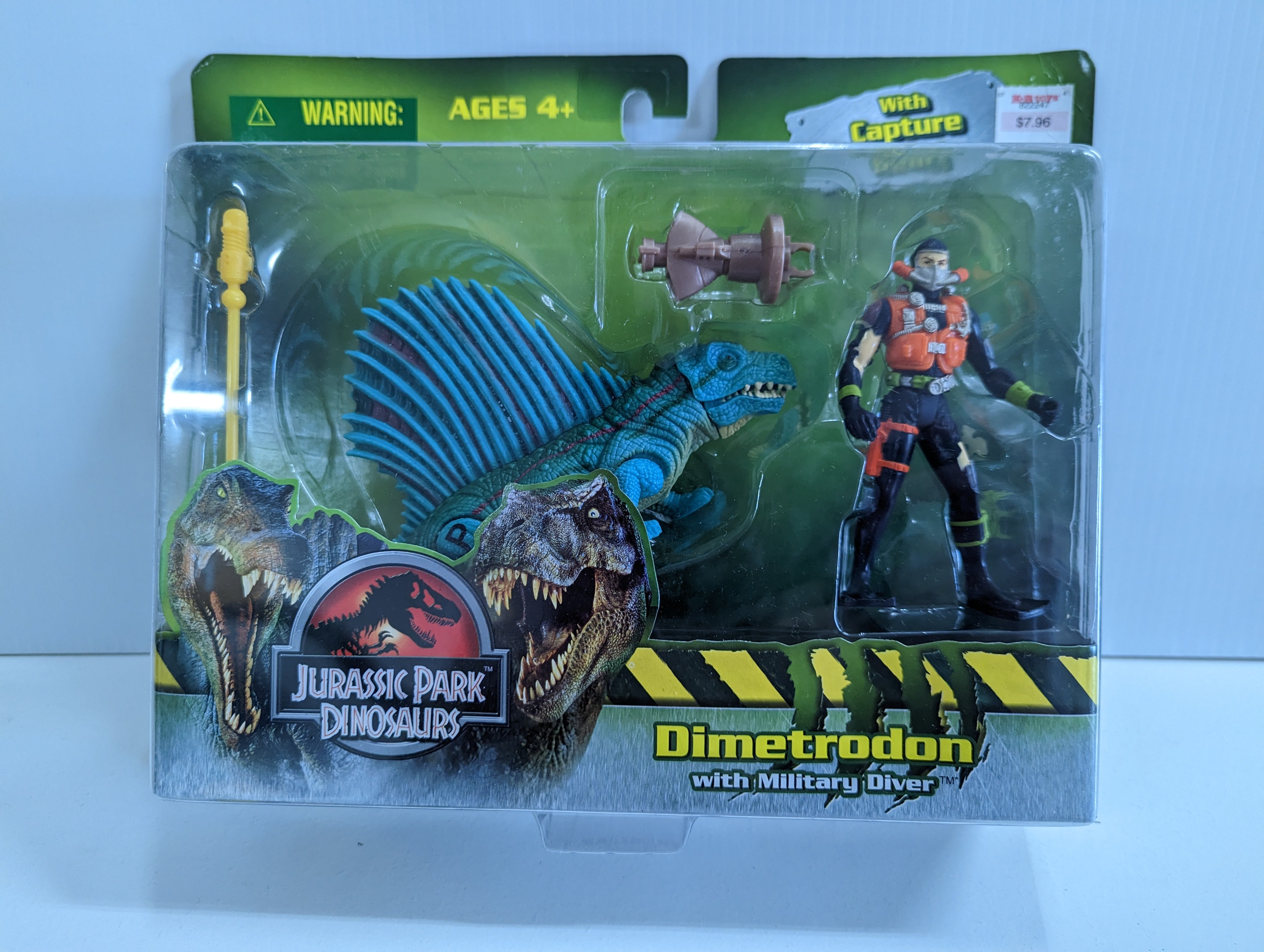 Jurassic Park JP3 Dimetrodon w/ Military Diver & Capture Gear Repaint ...