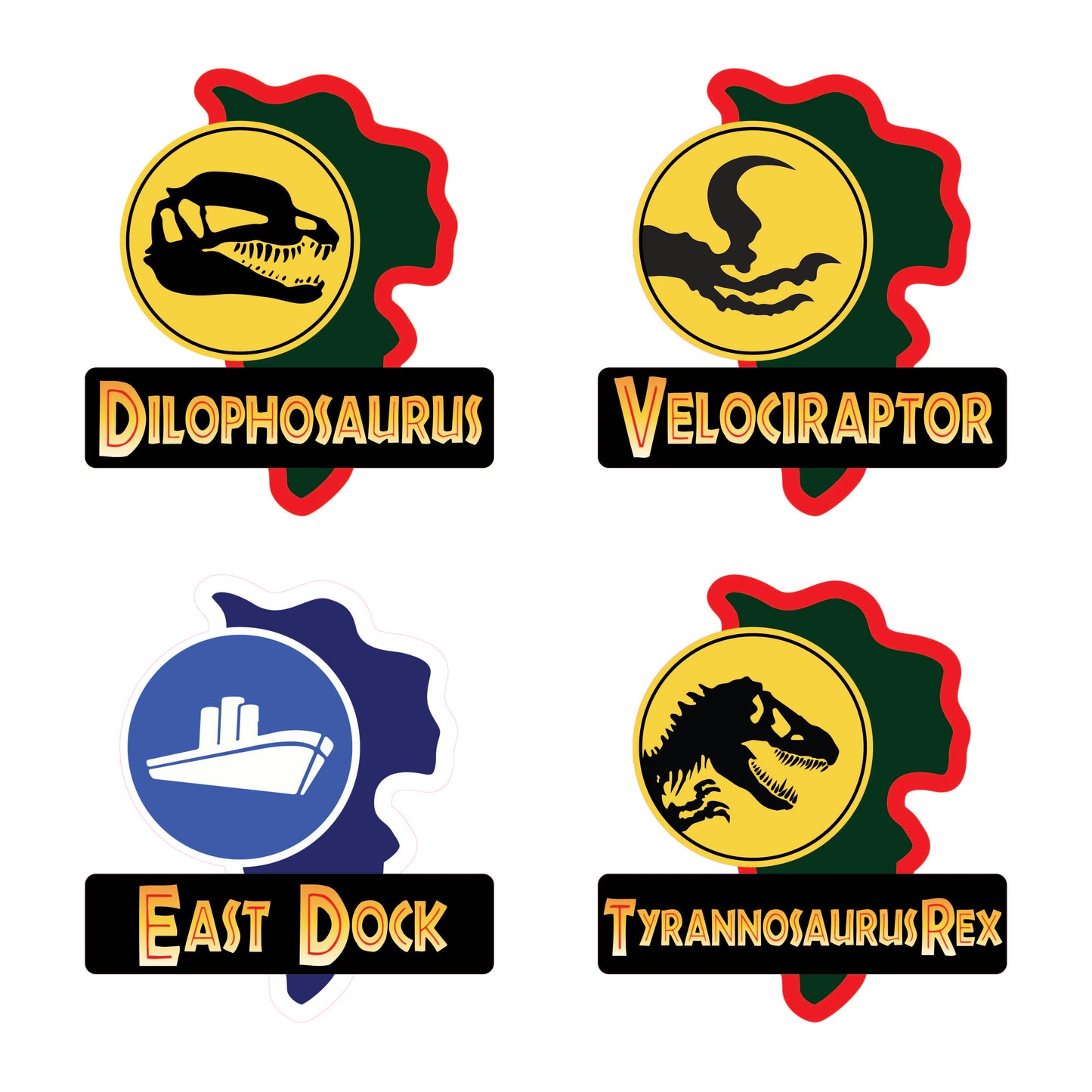 Jurassic Park Paddock Sign Set