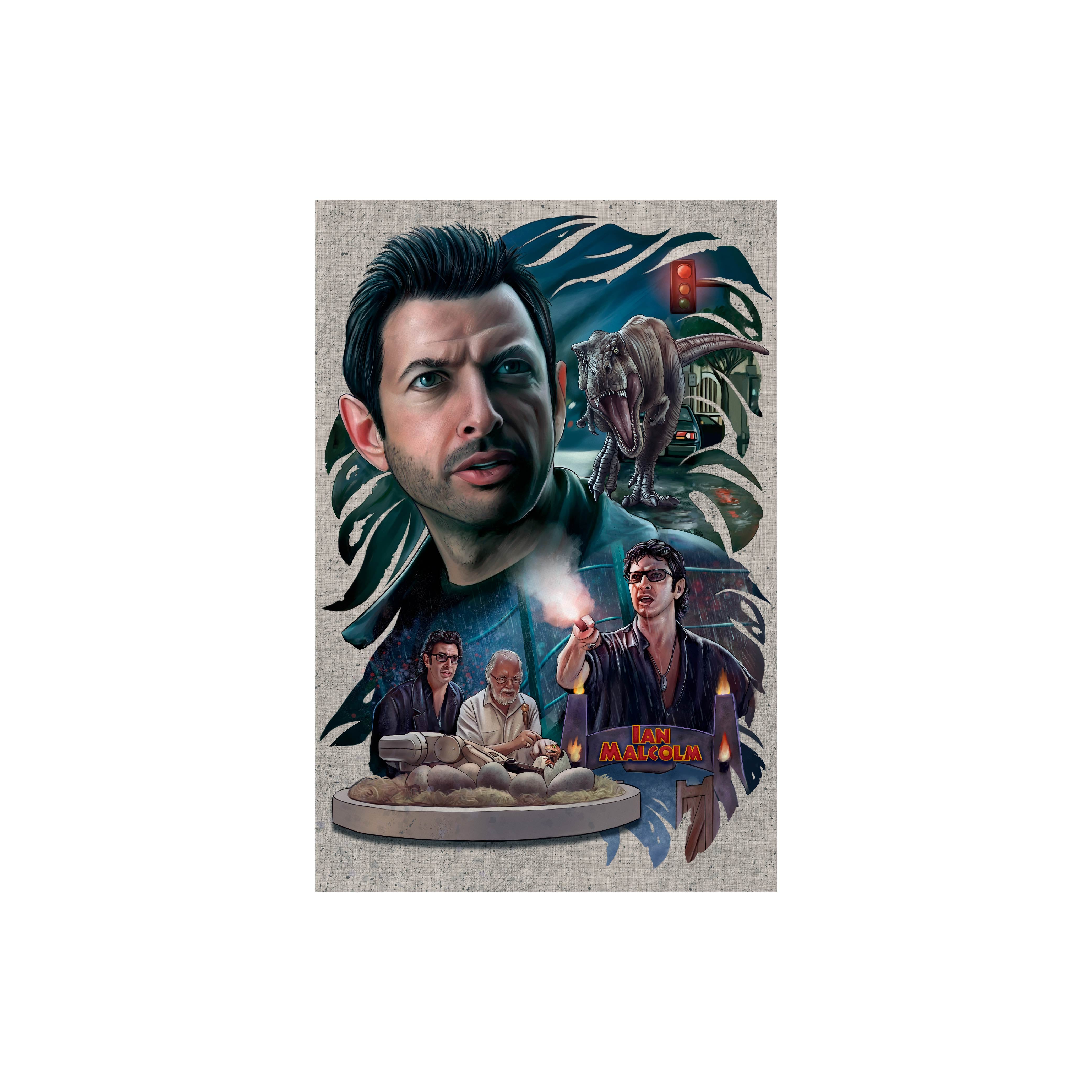 Ian Malcolm Print The Jurassic Store