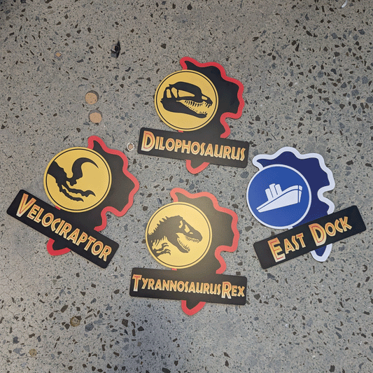 Jurassic Park Paddock Sign Set