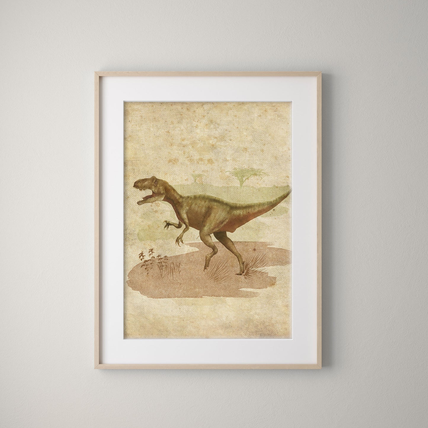 Vintage Afrovenator Print