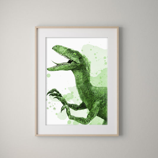 Delta Green Raptor Watercolour Print