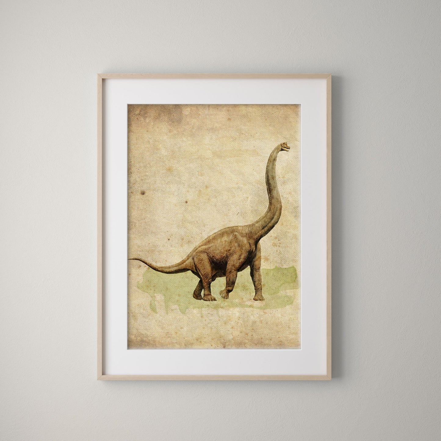 Vintage Brachiosaurus Print