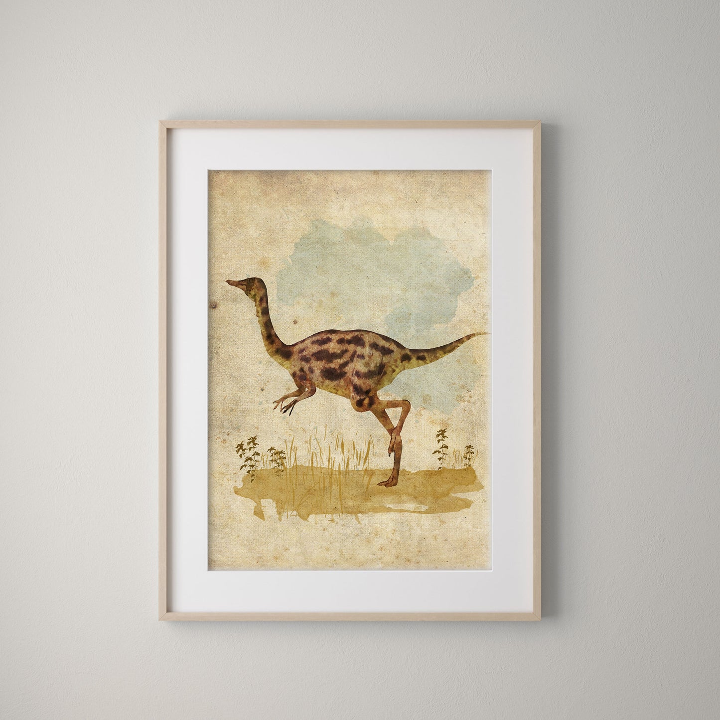 Vintage Galimimus Print