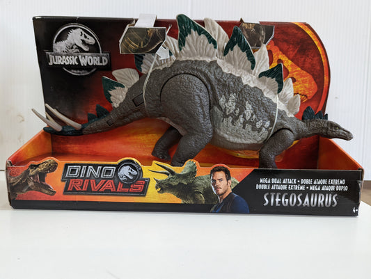 Jurassic World (dino rivals) Mega dual attack steggosaurus 2019 (Retired/ Rare)