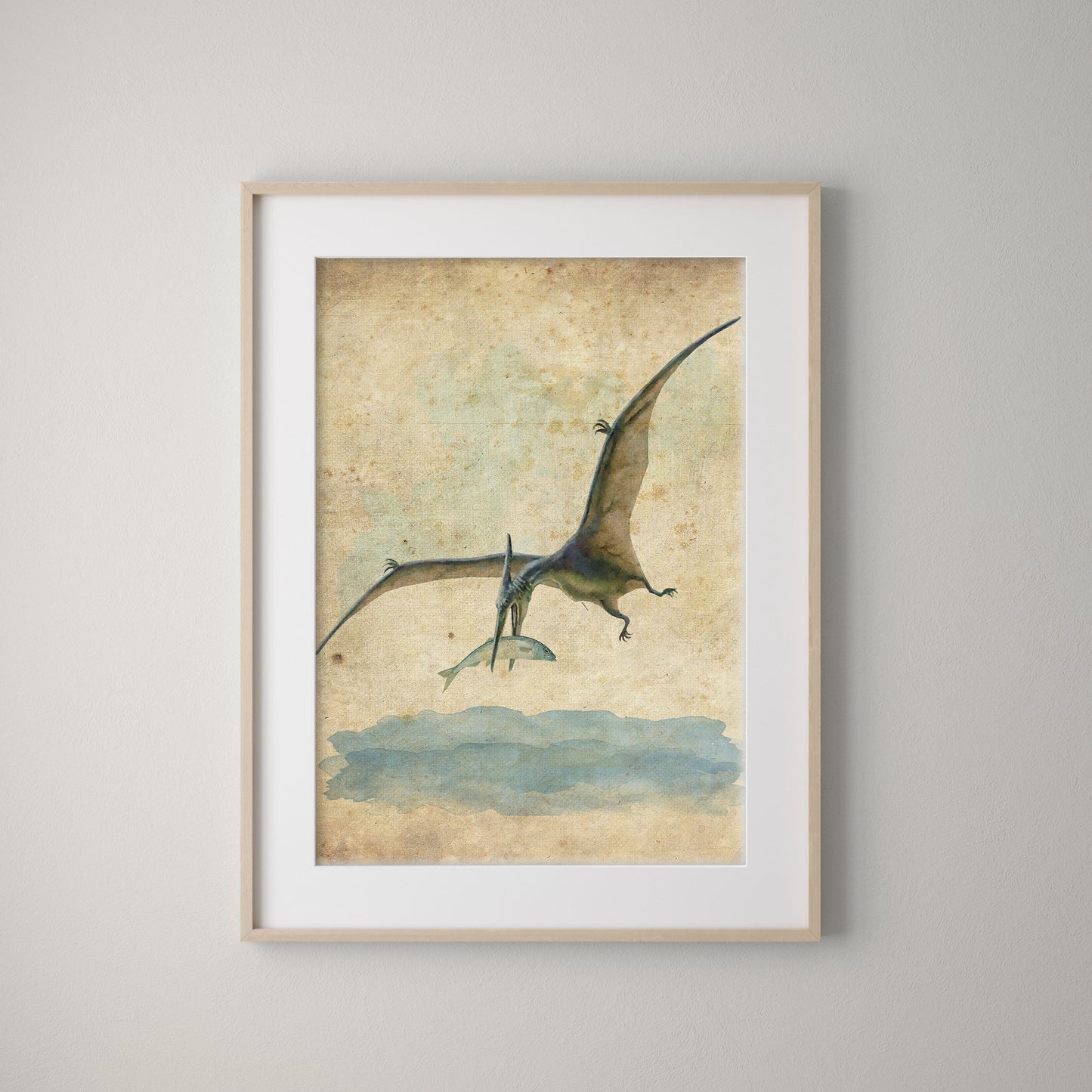 Vintage Pterosaurus Print