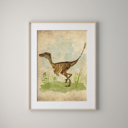 Vintage Troodon Print