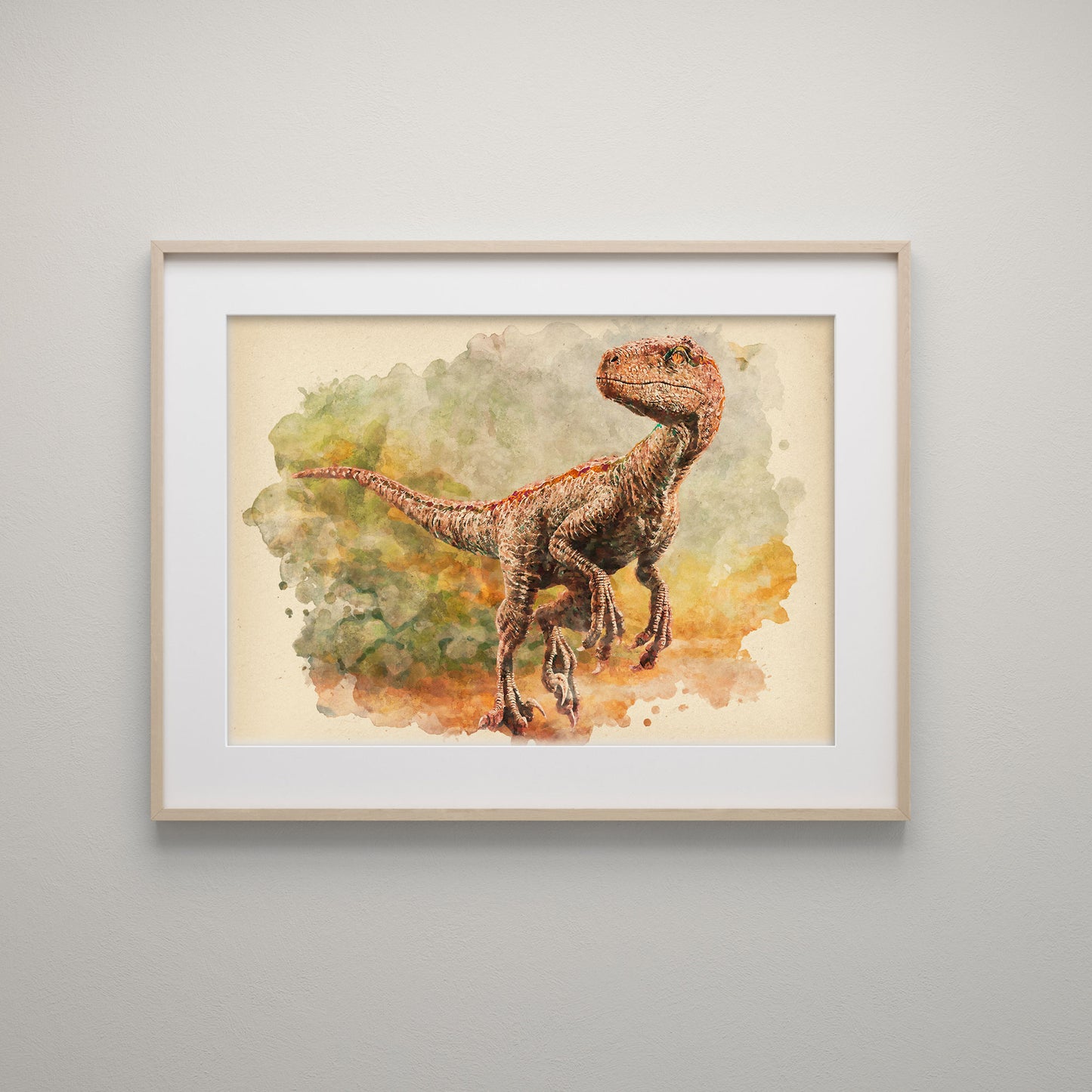 Watercolour Raptor Print