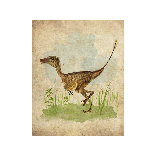 Vintage Troodon Print