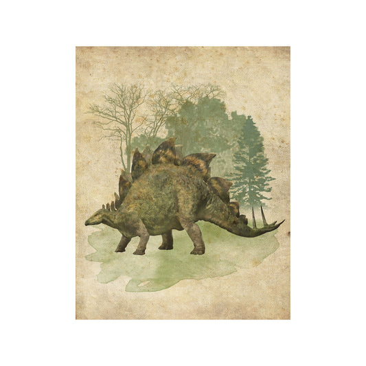 Vintage Stegosaurus Print