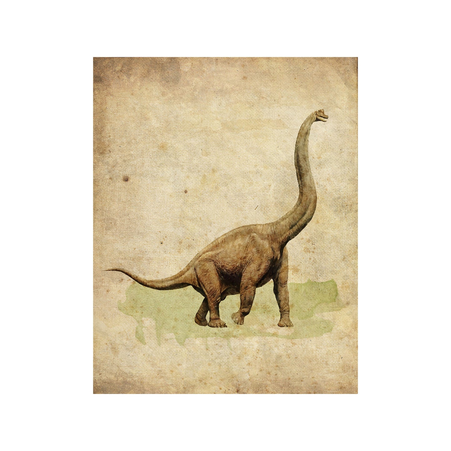 Vintage Brachiosaurus Print