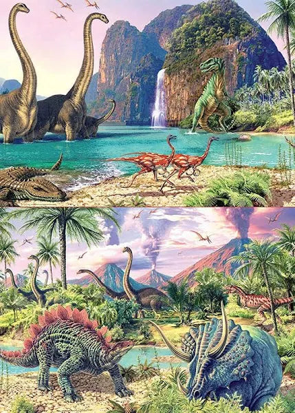 Educa - Dino World Puzzle 2x100 Pieces