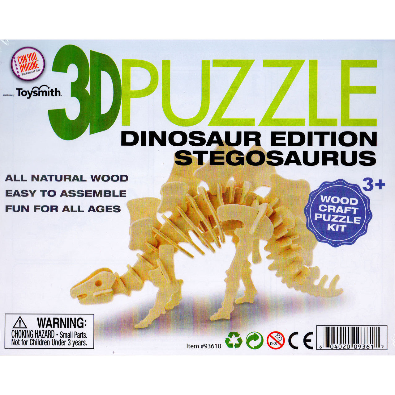 Small Dino 3D Wood Kits - Velociraptor assorted –
